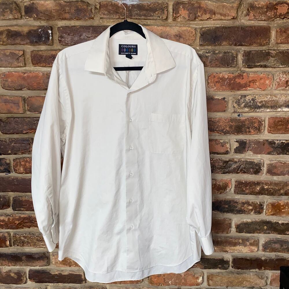 Colours Alexander Julian Tan Button Down Shirt Men's Size Large 16-16.5 32/33